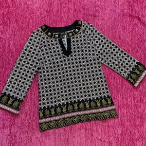 Nicole By Nicole Miller Embellished Tunic Top Size Large
